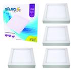 4 Painel Led Paflon Sobrepor Quadrado 18W 22x22cm Galaxy Led