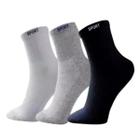 4 Pares Meias Algodão Cano Alto Masculina Grossa Oferta