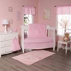 4 Pc Crib Bedding for Girls by Everyday Kids Conjunto de berçário inclui colcha de cama de bebê, folha de cama instalada, babado de poeira e empilhador de fraldas- Conjunto de cama do berçário - Baby Crib Beddding Set em Rosa ...
