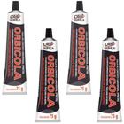 4 Peças - Cola Adesivo De Contato OrbiCola De 75gr - Orbi Quimica ( Cor Preta )