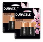 4 Pilhas C Media Duracell Alcalina Lr14 1.5V Rádio Brinquedo