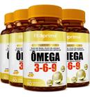 4 Potes Ômega 3-6-9 Peixe Linhaça Borragem 1000Mg 60Cps - Fitoprime