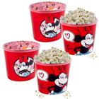 4 Potes para Pipoca Infantil da Minnie Vermelho Balde Original 2 Litros - Plasútil