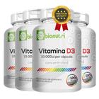 4 Potes Vitamina D3 10.000ui Por Cápsula 500mg Puro Premium 120 Cáps