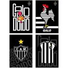 4 Quadros Cartaz Decoração Festa Atlético Mineiro