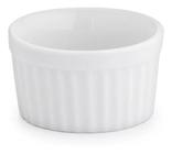 4 Ramekin Canelado Pequeno Porcelana 90ml P/forno Potinho