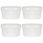 4 Ramekin De Porcelana Classic Branco 6Cm X 4Cm Lyor