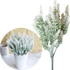 4 Ramos Planta Lavanda Artificial Branca Com 35 Folhas 40cm - Gici Christmas