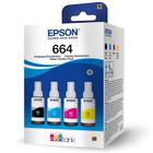 4 Refil de tintas T664 para impressora tank L375 - Eps0n