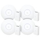 4 Roteadores Wi-fi 6 Access Point 3.0 Gbps + 4 Injetores Poe+ 4 U6+ Ubiquiti Com 4 Fontes 48v 30w