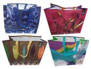 4 Sacolas de Ráfia Ecobag Retornável Grande 39x44x22cm B4u