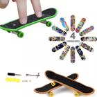 4 Skates Fingerboard Mini Dedo Lixa Rolamento + Peças