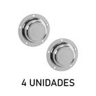 4 Sobre Tampa Cubo de Roda Metal Cromada para Randon 4 Furos