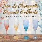 4 Taças De Champanhe Acrílico Degradê Brilhante 160ML - M&Ca. Plásticos