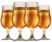 4 Taças Para Chopp e Cerveja Bohemia Pilsen - 380ml - Produto Ambev Oficial