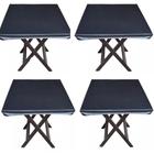 4 Toalha De Mesa Quadrada Madeira De Bar Lanchonete 70 X 70 - CAPAS DE LUXO