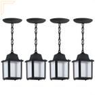 4 Un Luminaria Pendente Externo Colonial Preto Alz14