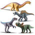 4 Unids Dinossauro Brinquedo Articulado Em Vinil Realista - Silmar