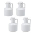 4 Vinagreiros De Porcelana 180ml Copa Branco Schmidt - Porcelana Schmidt