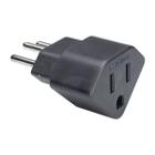 40 Adaptador Tomada Americana Brasileira 3 Pinos 10a Preto Margirius