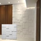 40 Placas Revestimento 3d Decorativa Parede 50x50 Geométrico Casa Quarto Sala Cozinha Banheiro Lar Luxo Textura Realista
