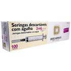 400 Seringa 3ml Com Agulha 25mm X 0,7mm Bico Luer Slip - 4 Caixas fechada