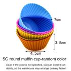 40pcs Round Love Square Rose Star Muffin Cup, 7cm de Silicone