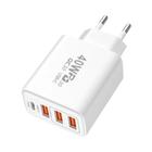 40w 4 Portas Usb Type C Carregador Quick Charge 3.0 Eu Plug Adaptador De Carregamento Rápido Para