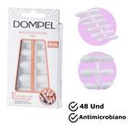 48un Unha Postiça Realista Natural Manicure Oval Antimicrobiano Dompel