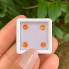 4ø Safira Laranja Brilhante ø4mm 1,36ct