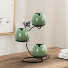 4pcs Iron Art Green Dill Hidroponic Celadon Vase, Pequeno - Wokex