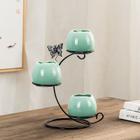 4pcs Iron Art Green Dill Hidroponic Celadon Vase, Pequeno - Wokex