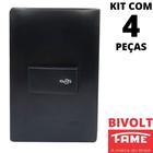 4un Interruptor Pulsador Campainha 16A Com Placa Habitat Black FAME