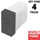 4un Módulo de Campainha Cigarra Bivolt Habitat Black FAME