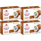 4UN Sabonete Vegetal Leite De Aveia Oleo De Coco 90g Davene