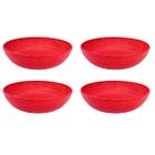 4un Saladeira redonda 2,4 litros tigela bowl 25cm vermelho