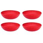 4un Saladeira redonda 2,4lt tigela bowl 25cm vermelho