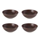 4un Tigela bowl 1lt salada petiscos Marrom Escuro 18,5cm - Evo