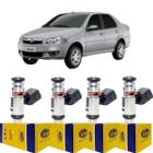 4X Bicos Injetor Siena 16V 1.6 1998 Em Diante Iwp001 Marelli