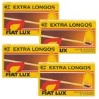 4x Caixas De Fósforo Extra Longo Fiat Lux Com 50 Unidades