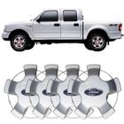 4X Calota Centro Roda Ford Ranger Limited Xlt 04 A 12 Prata