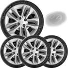 4X Calota Esportiva Hb20 Hb20S Aro 15 Cinza Grafite 192Cp