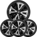 4x Calota Esportiva Saveiro Golf Aro15 Preto/Prata 246cp