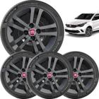 4x Calota Fiat Argo aro 14 2021 Grafite 294CB