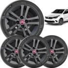 4X Calota Fiat Argo Aro 14 2021 Grafite