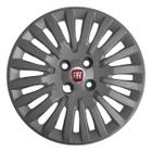 4x Calota Fiat Idea Aro 15 Grafite Emblema Original 217cp