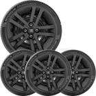 4X Calota Fiat Mobi Argo Novo Uno 2021 Aro14 Preto Fosco 294