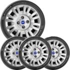 4X Calota Fiat Uno Palio Siena Aro 13 Com Emblema 054Cb