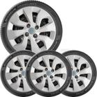 4x Calota Gm Onix Prisma Aro 14 Emblema Cinza 373cb