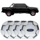 4x Calota Para Roda Ferro Ford Ranger 2003 A 2011 Prata